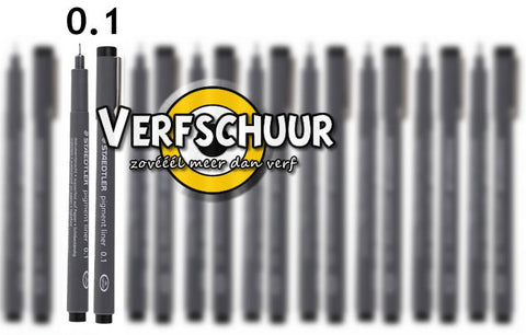 Pigment liner fineliner 0,1 mm zwart 308 01-9