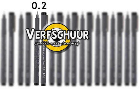 pigment liner fineliner 0,2 mm zwart 308 02-9