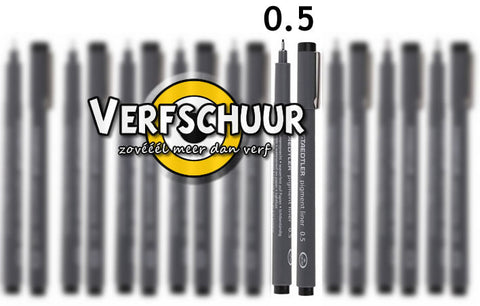 pigment liner fineliner 0,5 mm zwart 308 05-9