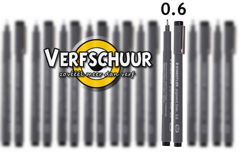 pigment liner fineliner 0,6 mm zwart 308 06-9