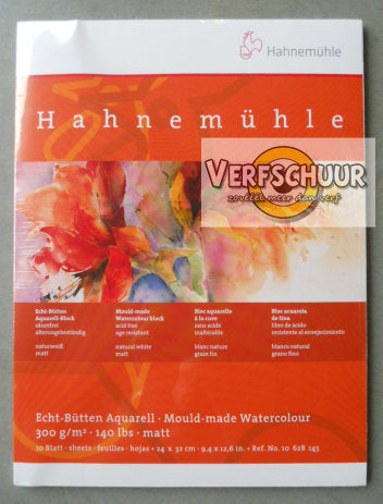 Hahnemühle watercolour fijn 300gr/24x32cm 10vel 10628145