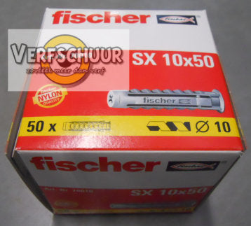 Universele plug met kraag Ficher SX10 x 50mm - 70010 - 50st