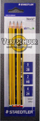 Noris potlood blister 2xHB,1x2B,1x2H 120-S BK4D
