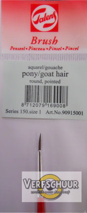 Talens aquarel gouache penseel pony geitenhaar serie 150 nr. 1 90915001