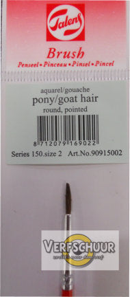 Talens aquarel gouache penseel pony geitenhaar serie 150 nr. 2 90915002