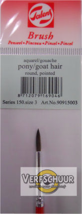 Talens aquarel gouache penseel pony geitenhaar serie 150 nr. 3 90915003