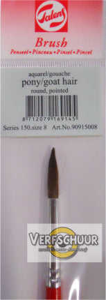 Talens aquarel gouache penseel pony geitenhaar serie 150 nr. 8 90915008