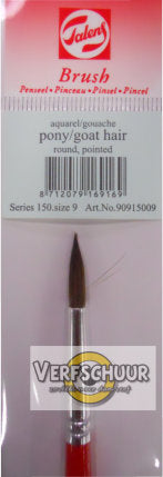 Talens aquarel gouache penseel pony geitenhaar serie 150 nr. 9 90915009