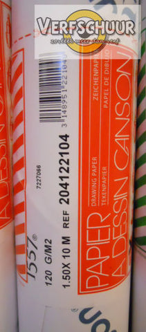 Canson Rol Teken/Dessin JA 1.50mx10m 120gr wit C204122104