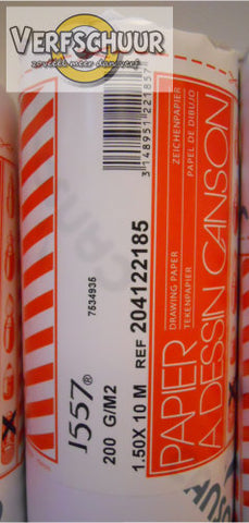 Canson Rol Teken/Dessin JA 1.50mx10m 200gr wit C204122185
