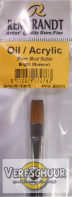 Rembrandt Olie en acryl penseel rood marterhaar serie 240 nr. 10
