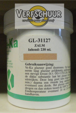 Ve-Ka Kwastglazuur glans aardewerk 230cc zalm GL-31127