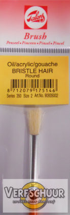 Talens olie acryl gouache ronde tamponneerkwast varkenshaar serie 350 nr. 2 90935002