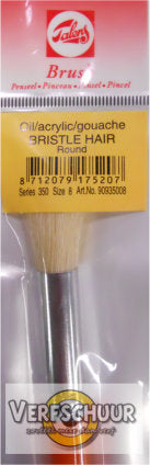 Talens olie acryl gouache ronde tamponneerkwast varkenshaar serie 350 nr. 8 90935008