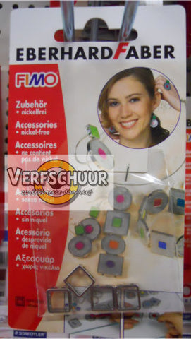 Fimo blister vierkant kader 10 x 10 mm, 4 st 8625 23