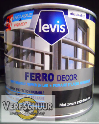 FERRO DECOR - MAT ZWART/ANTRACIET - 8900 - 0.5l.