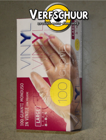 Handschoenen vinyl L wegwerp 100st 59014