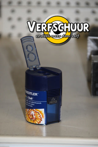 slijper plastiek potje, rond, dubbel, Noris 512 002