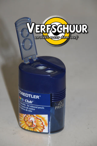 Slijper plastiek potje, driekantig, dubbel 512 128