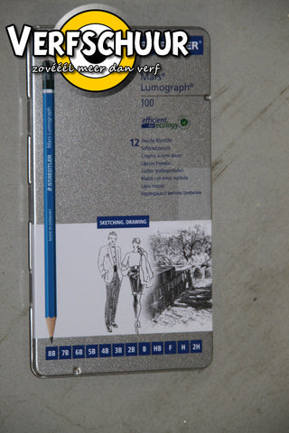 Mars Lumograph potlood 100 G12 S set 12 st