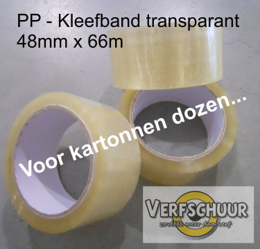 PP kleefband LEDENT transparant 25 Mu Acryl. 66m x 48 mm ( PP50/66TR )
