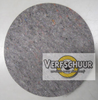 Woodcare wollen pad zwart/grijs voor droogwrijven & opblinkendiam.406mm-dikte 7mm-16inch