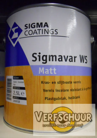 SIGMAVAR WS MATT VERNIS KLEURLOOS 2.5 L