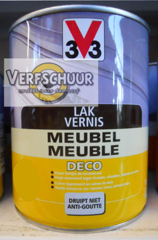 Lak / Vernis meubel deco satijn wengé 1L