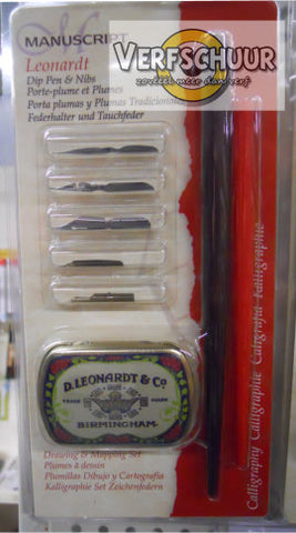 Manuscript Leonardt dip pen&nips drawing&mapping set MDP2086