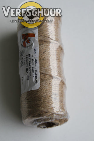 Tuin jute natuur bindtouw 4-draad 2,5mm +/- 75m