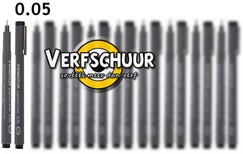 pigment liner fineliner 0,05 mm zwart  308 005-9