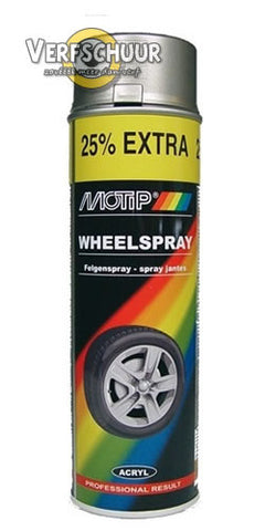 MOTIP Wielspray Acryl 500ml 04010 STAAL / STEEL