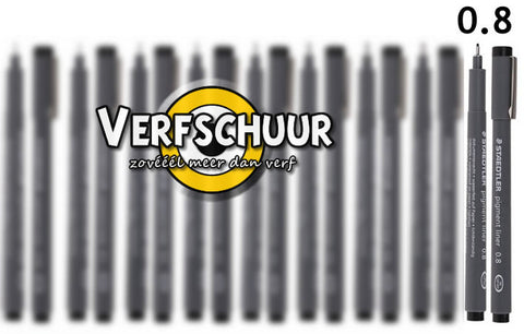 pigment liner fineliner 0,8 mm zwart  308 08-9