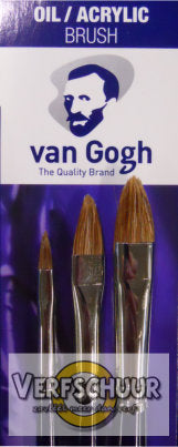 Van Gogh Olie en acryl Penseelset varkenshaar 232 (nrs. 4-8-12)