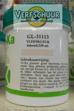 Ve-Ka Kwastglazuur glans aardewerk 230cc vleeskleur GL-31113