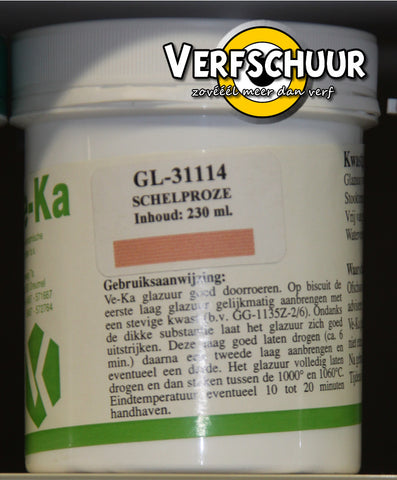 Ve-Ka Kwastglazuur glans aardewerk 230cc schelproze GL-31114