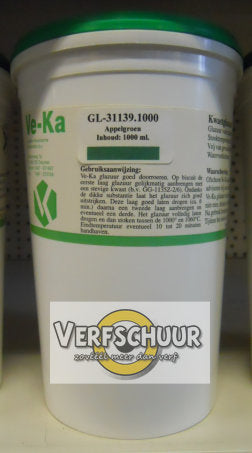 Ve-Ka Kwastglazuur glans aardewerk 1L appelgroen GL-31139.1000