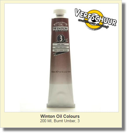 W&N. WINTON OIL COL. TUBE 200 ML. burnt umber 03 1437076