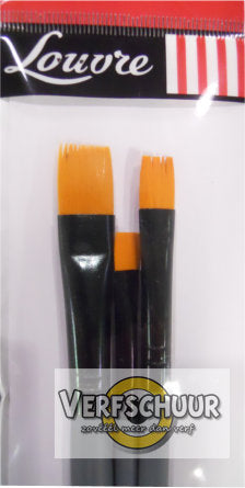 Louvre acrylic en olie penseel lang plat 4/8/12 synthetisch 806733