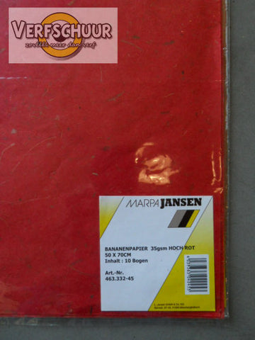 Bananenpapier 35gr 50X70 Rood 463.332-28