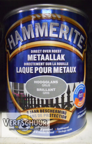 Hammerite Hoogglanslak grijs 750ml