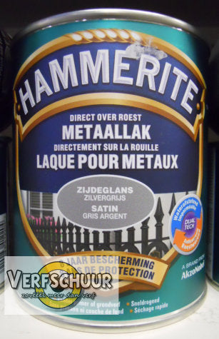 Hammerite Metaallak Zijdeglans Zilvergrijs 750ml