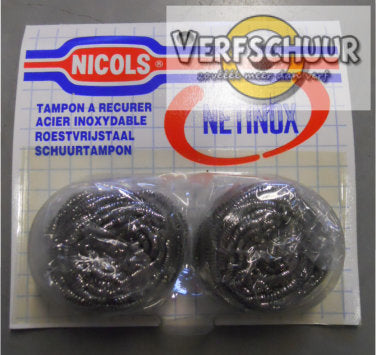 Netinox schuurspons INOX 2 stuks blister