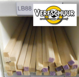 Balsa ligger vierkant 1000x8x8mm LB88