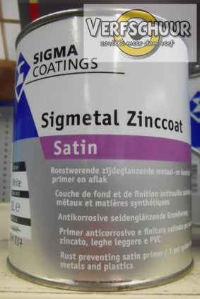 SIGMETAL ZINCCOAT SATIN WIT 1 L