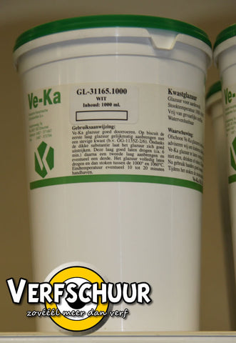 Ve-Ka Kwastglazuur mat aardewerk 1L wit GL-31165.1000