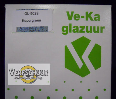 VeKa Poederglazuur effect kopergroen aardewerk 500gr GL-5028