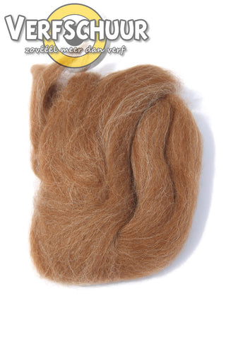 Straight mohair roving fawn haar