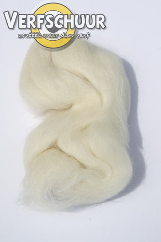 Straight mohair roving white haar