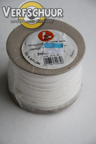 Gevlochten touw 100% nylon 3mm-50m